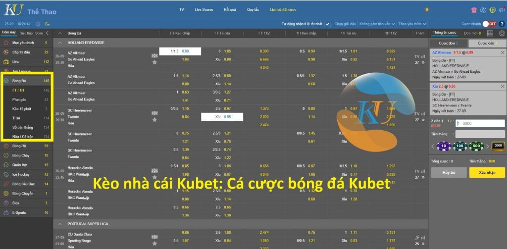 Kèo nhà cái Kubet: Cá cược bóng đá Kubet