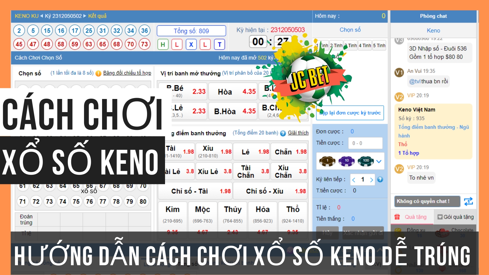 Cách chơi xổ số Keno dễ trúng